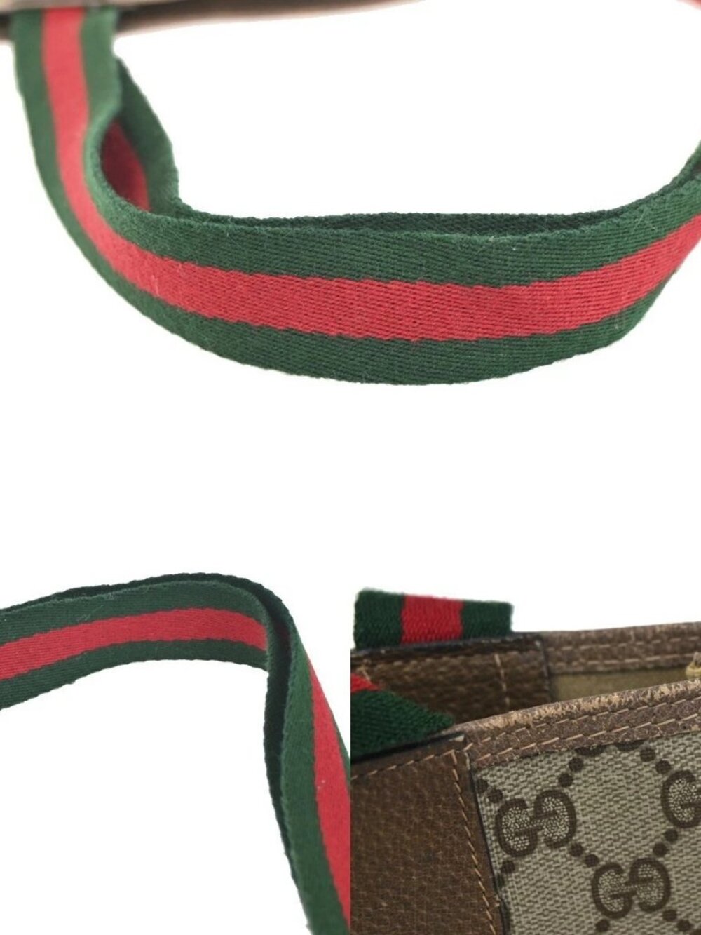 GUCCI Logo Sherry GG Pattern Shoulder Bag PVC Leather Brown Italy 63ZA361 - Picture 8 of 14